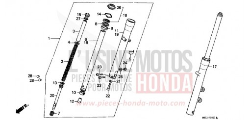 GABEL, VORNE VT600CP de 1993